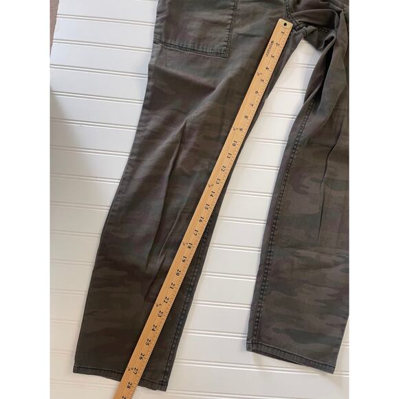 Sanctuary Camo Straight Leg Pants Pockets Green Army Size Womens 28 - Picture 5 of 10